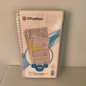 OFFICE MAX CARBONLESS PHONE MESSAGE BOOKS SET OF 2 new